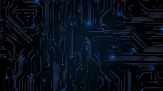 Abstract blue digital circuit board background