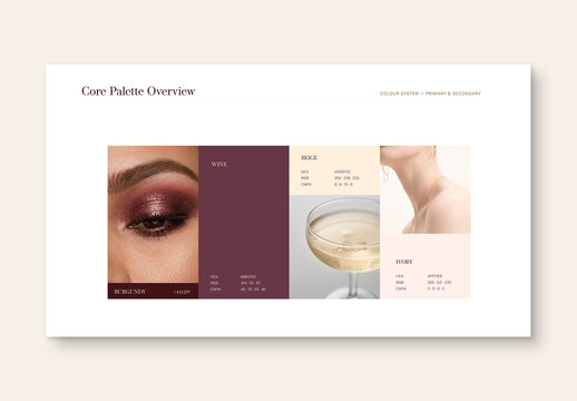 Brand Color Palette Mockup Template
