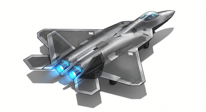 3D Isometric South Korea Independence Day and Military Defense Icon futuristic stealth jet fighter, Gwangbokjeol Symbols, National Flag and Modern Tanks, Isolated on White