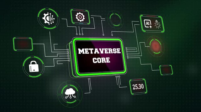 Digital mainframe unit managing central metaverse core database networks and distributed blockchain transaction validation script sequences