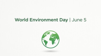 Fototapeta premium Clean Bottom Layout Eco Poster World Environment Day June 5 Minimal Design 4K
