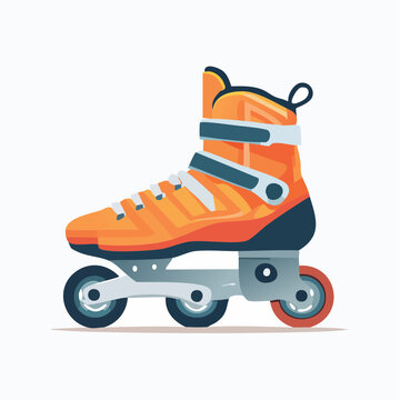 Orange Inline Skates Illustration
