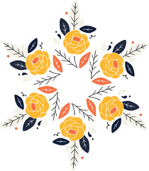 Obraz premium Vintage Rose Floral Arrangement Vector