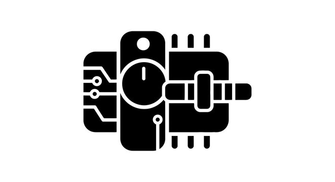 Electronic device component technology symbol.