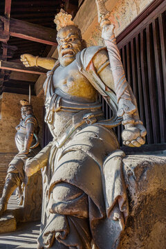 Ancient Guardian Statue at Shuanglin Temple, Pingyao County, Shanxi Province