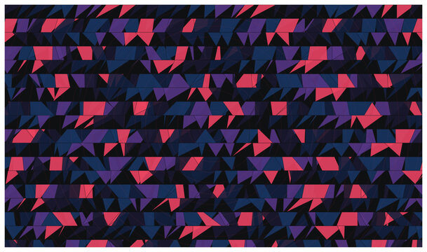 Abstract geometric pattern with dark hued triangles creating a modern art background.