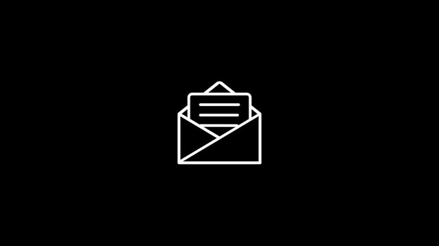 Mail icon animation for messaging
