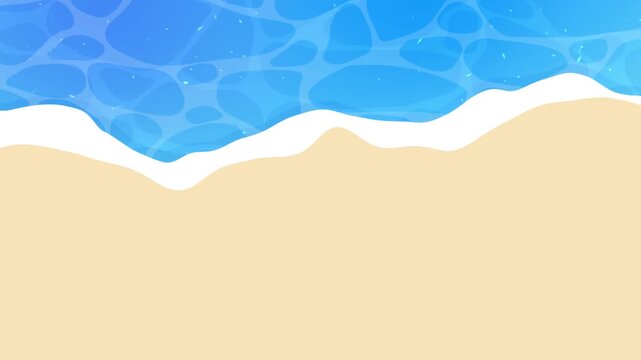 tropical beach and moving wave