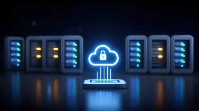 Secure server units within the network ensure access to cloud computing storage for the entire commercial infrastructure.