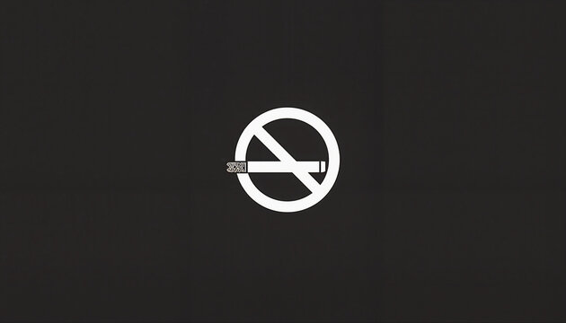 No smoking sign on black background
