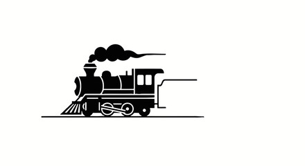 Vintage steam locomotive engine train. © Alfiah
