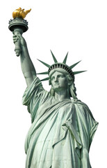 Fototapeta premium PNG Statue of Liberty holding torch against white background
