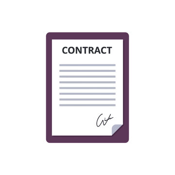 Contract Document with Signature Line.