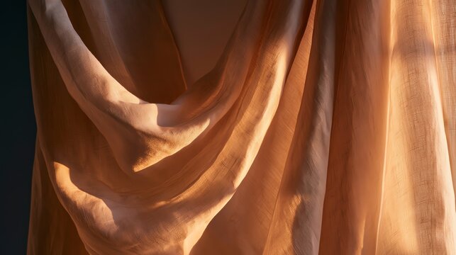 Modern business branding Elegant fabric draping softly in warm light professional marketing strategy visual communication concept