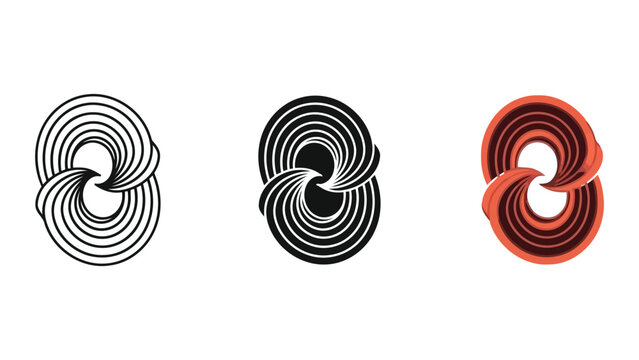 Abstract geometric infinity loop symbol vector illustration