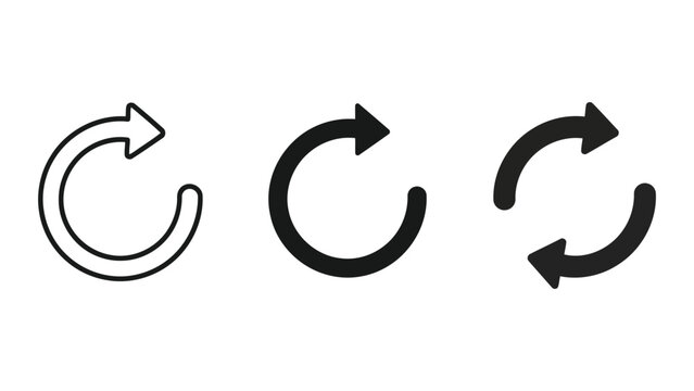 Circular arrow icons for refresh and repeat actions