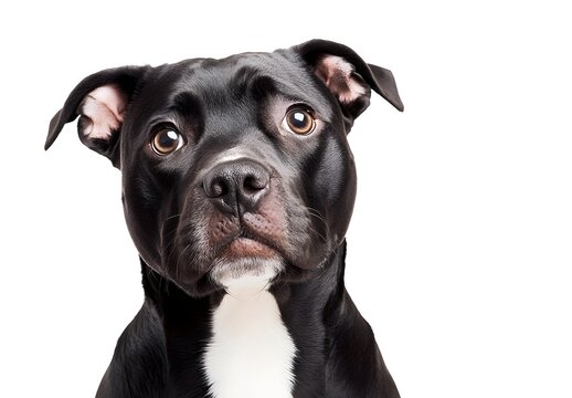 Close-up portrait of a black pit bull dog with dog breed dog lover short hair brown eyes white chest animal photography pet photography purebred dog terrier breed cute dog friendly dog