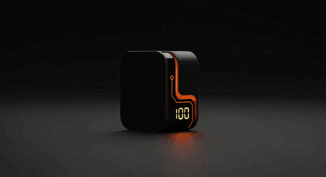 Modern smartwatch with digital display.