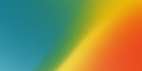 Vibrant gradient texture transitioning from cool teal to warm orange colors in smooth diagonal light effect digital wallpaper. © rk