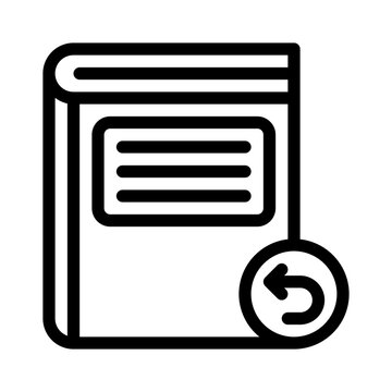 return book line icon