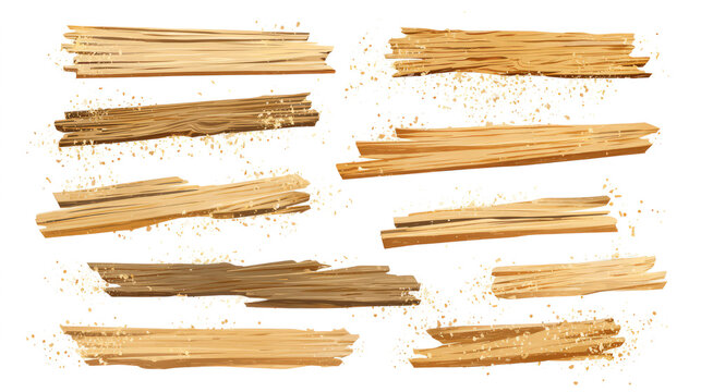 Flying wood splinters and dust in mid-air explosion