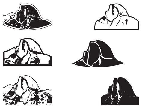 YOSEMITE HALF DOME SILHOUETTE