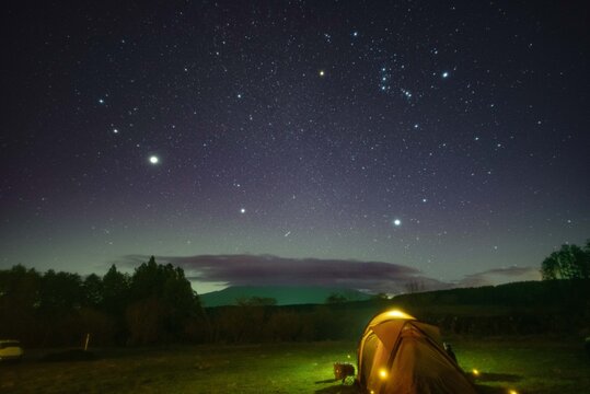 テントと星空