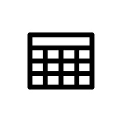 Naklejka premium high quality calendar grid vector icon strictly built for premium task management interfaces.
