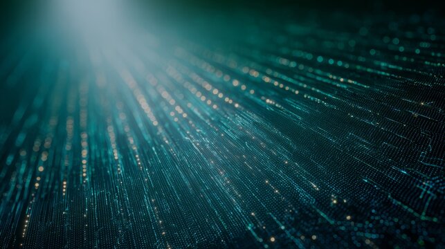 Futuristic technology background with colorful data streams and light effects