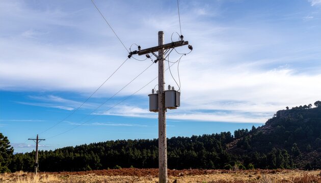 Power Pole with Rural Landscape.
