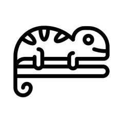 chameleon line icon © Deione