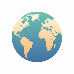 Obraz premium Stylized Globe of Earth with Continents