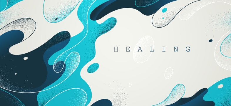 Abstract vector background with smooth fluid lava shapes, curve lines and shapes wallpaper art, liquid flow relaxing amorphous illustration.