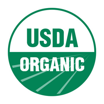 USDA Organic Certified Label Vector Green Organic Farming Badge for Natural Food, Eco Packaging and Sustainable Agriculture Branding