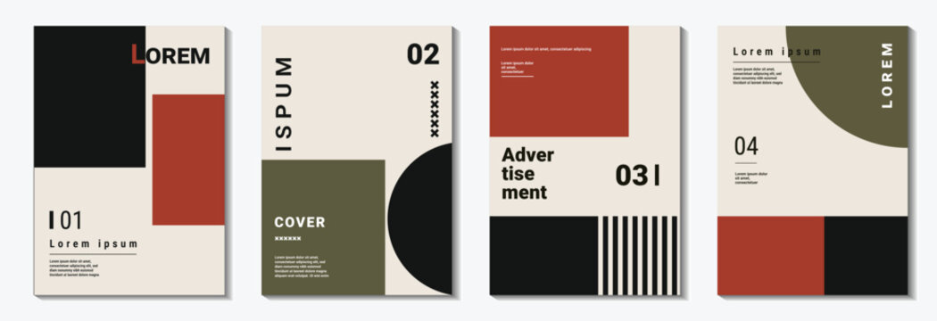 modern corporate poster cover minimalist background set