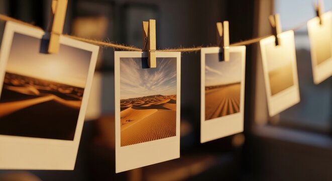 Printed Landscape Photos of Desert Sand Dunes on Wall