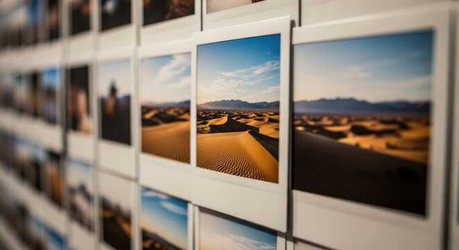 Printed Landscape Photos of Desert Sand Dunes on Wall