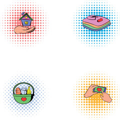 Representing charity, aid, and donation actions for social programs © juliars