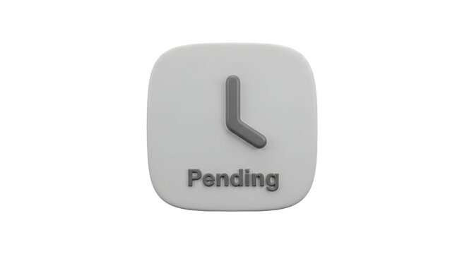 Clock icon pending status