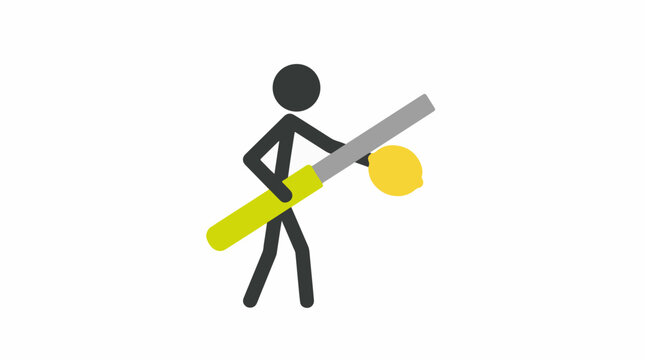 Stick figure zesting a fresh yellow lemon with kitchen tool