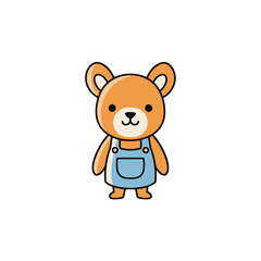 Cute Cartoon Brown Bear Cub Character. © Beni