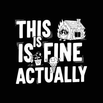 This is Fine Actually Funny Meme Illustration.