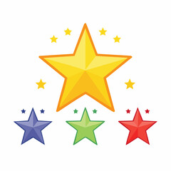 Obraz premium Collection of Colorful Stars