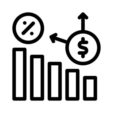interest rate line icon