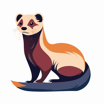 Stylized illustration of a ferret