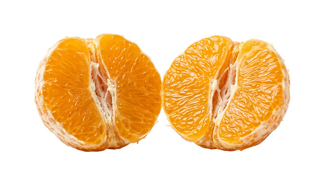 Two halves sesame seed bagels isolated on transparent background