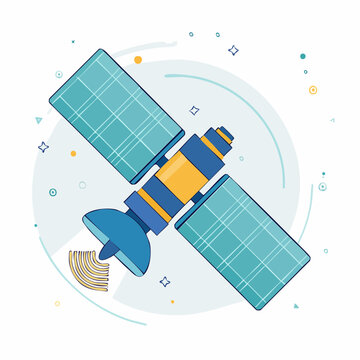 Stylized Satellite Illustration