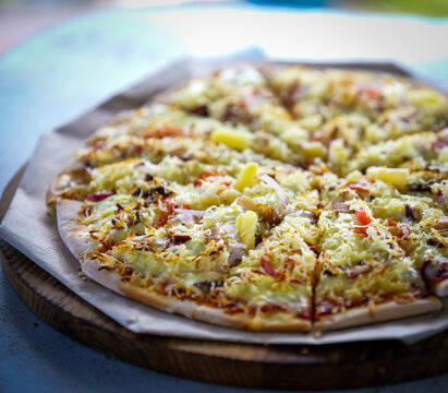Etag Pizza with Traditional Cordilleran Smoked Pork Served in Sagada Philippines