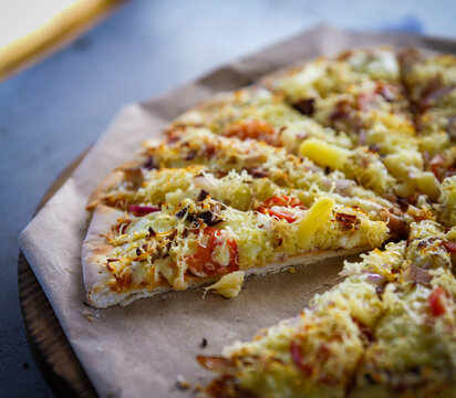 Etag Pizza with Traditional Cordilleran Smoked Pork Served in Sagada Philippines