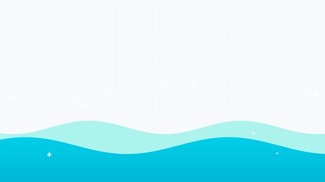 Minimalist medical background loop featuring soft blue waves and floating white cross icons on a clean grid backdrop. Ideal for corporate healthcare and science presentation slides